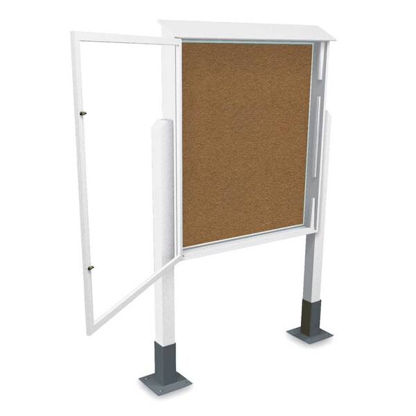 Sliding Door Indoor Enclosed Corkboard, 4, UV9025ACSH4824-BLACK-AMETHY
